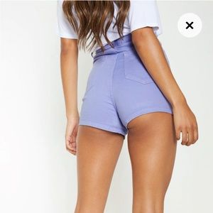 PrettyLittleThing Disco Cut Denim Shorts